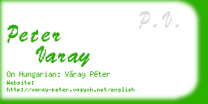 peter varay business card